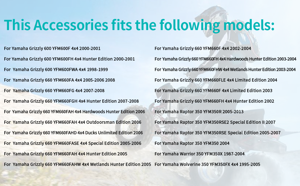 2002-2008 For Yamaha Grizzly 660 YFM660 Air Filter & Cage Guide & END CAP Kit
