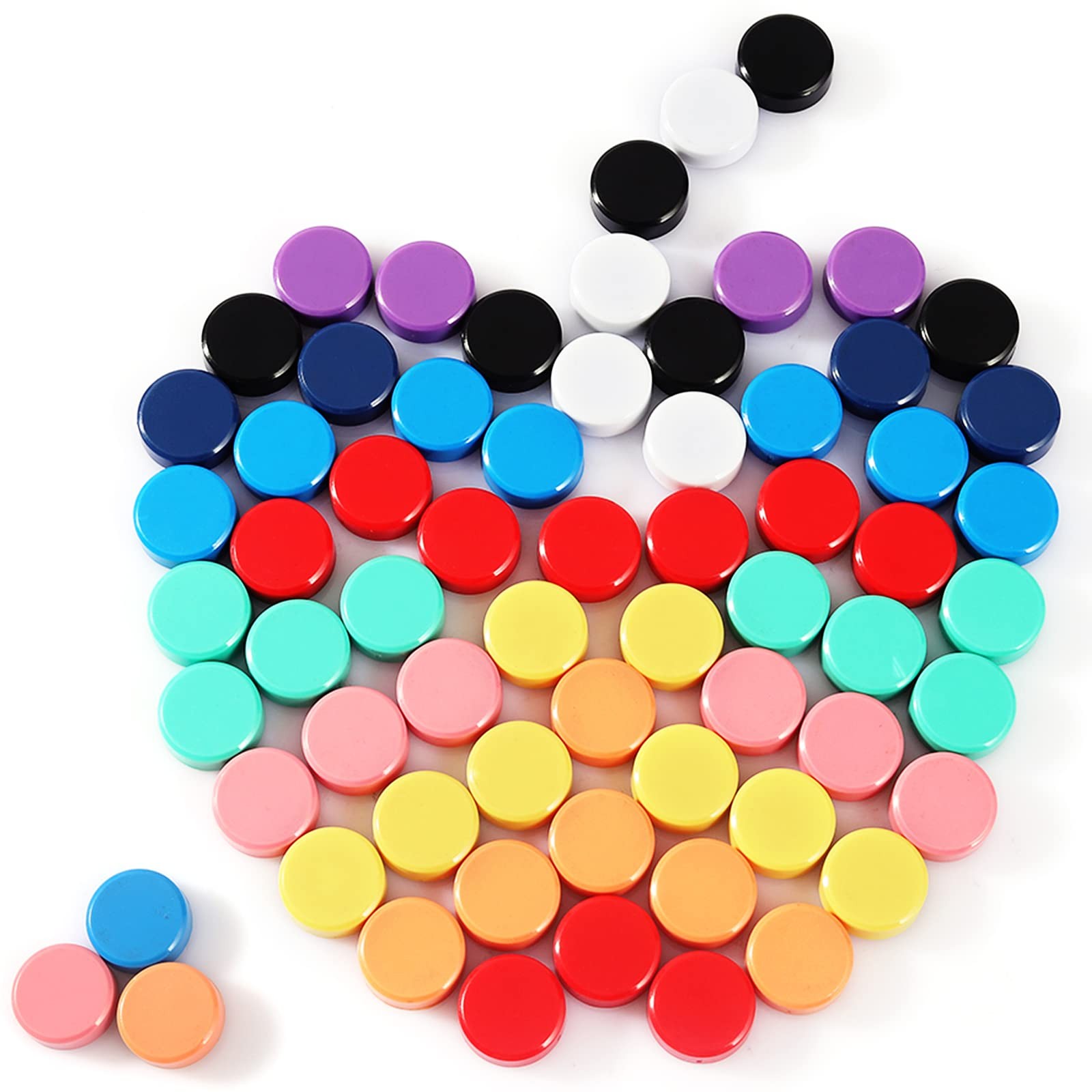 Fridge Magnets - 20 Pack Strong Refrigerator Magnets, 10 Colors Small Round M
