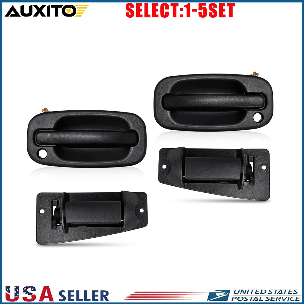 LH RH Front Rear Door Handles Textured Black For GMC Sierra 3500 2001-2007 4-20X