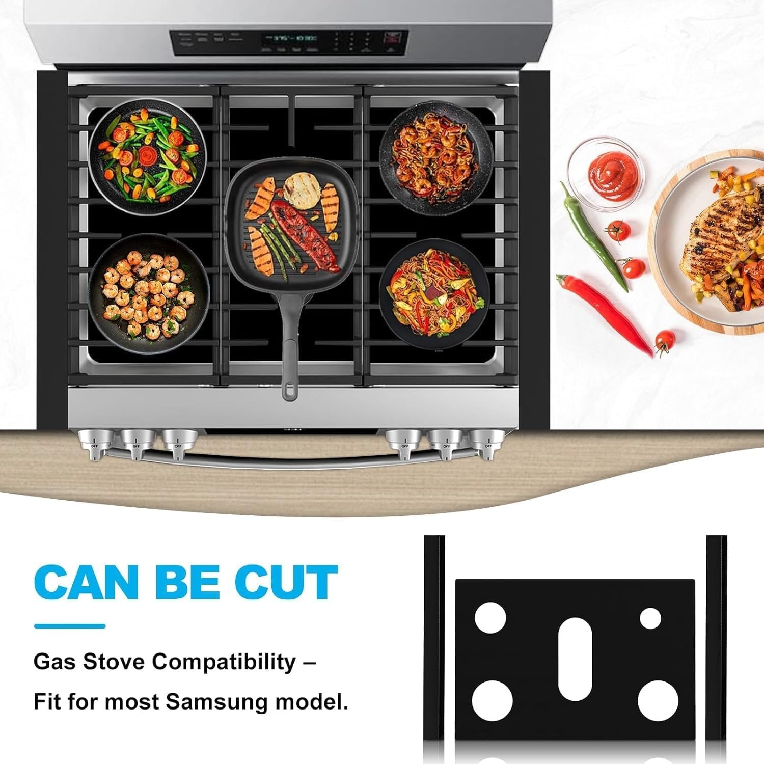 Stove Cover, Stove Top Protectors for Samsung Gas Range, 0.4 Mm Thick Reusable G