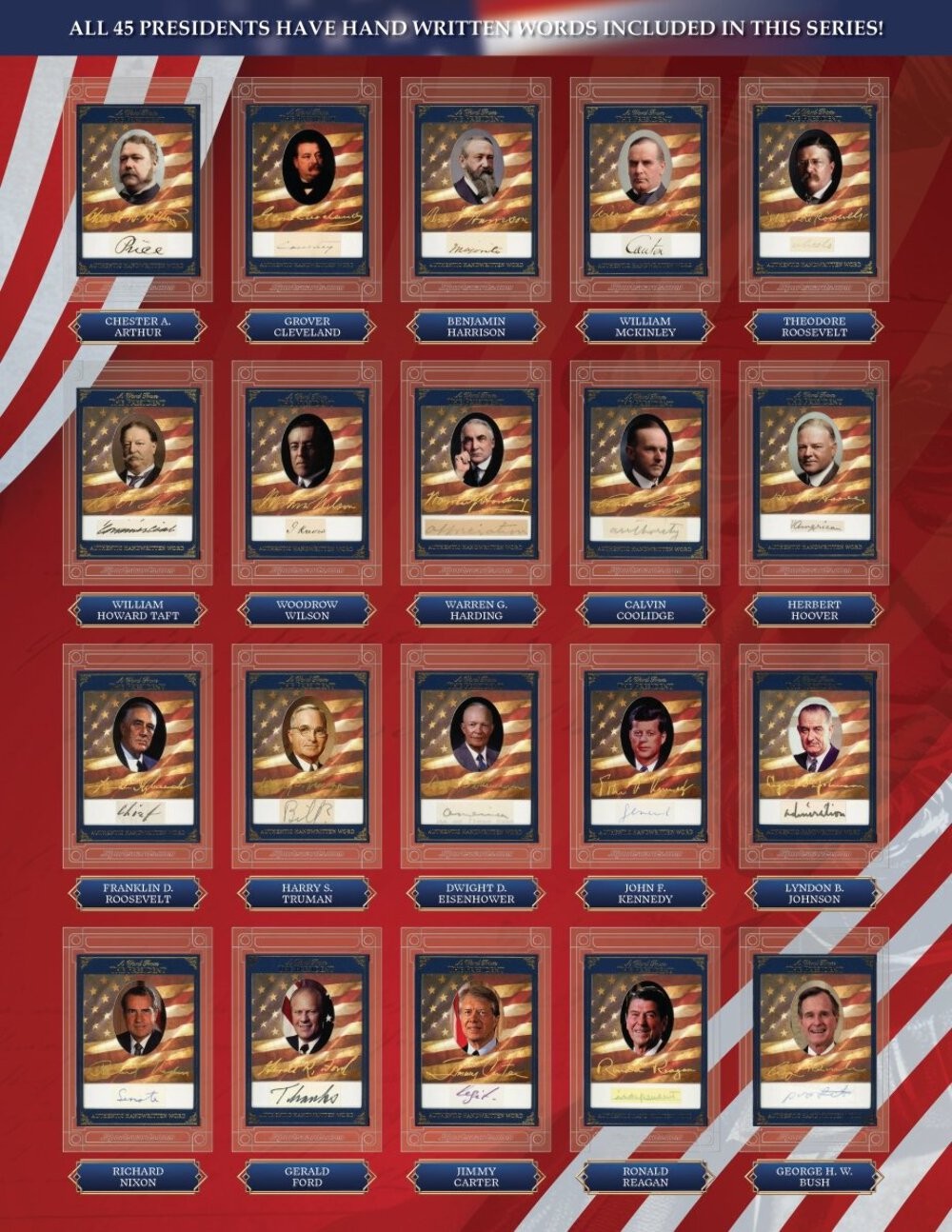 2025 A Word From POTUS Display (10 Sealed Boxes) - Washington Lincoln Jefferson