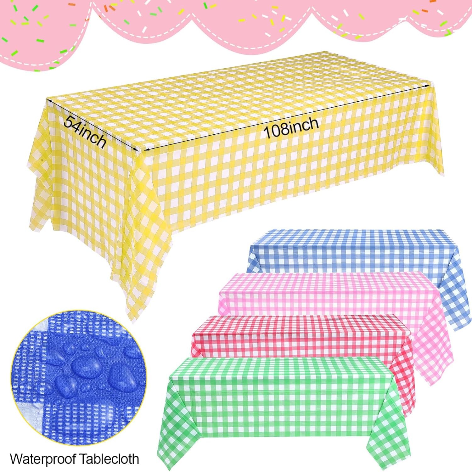 All-in-One Disposable Dinnerware Kit for 40 - Gingham Party Essentials