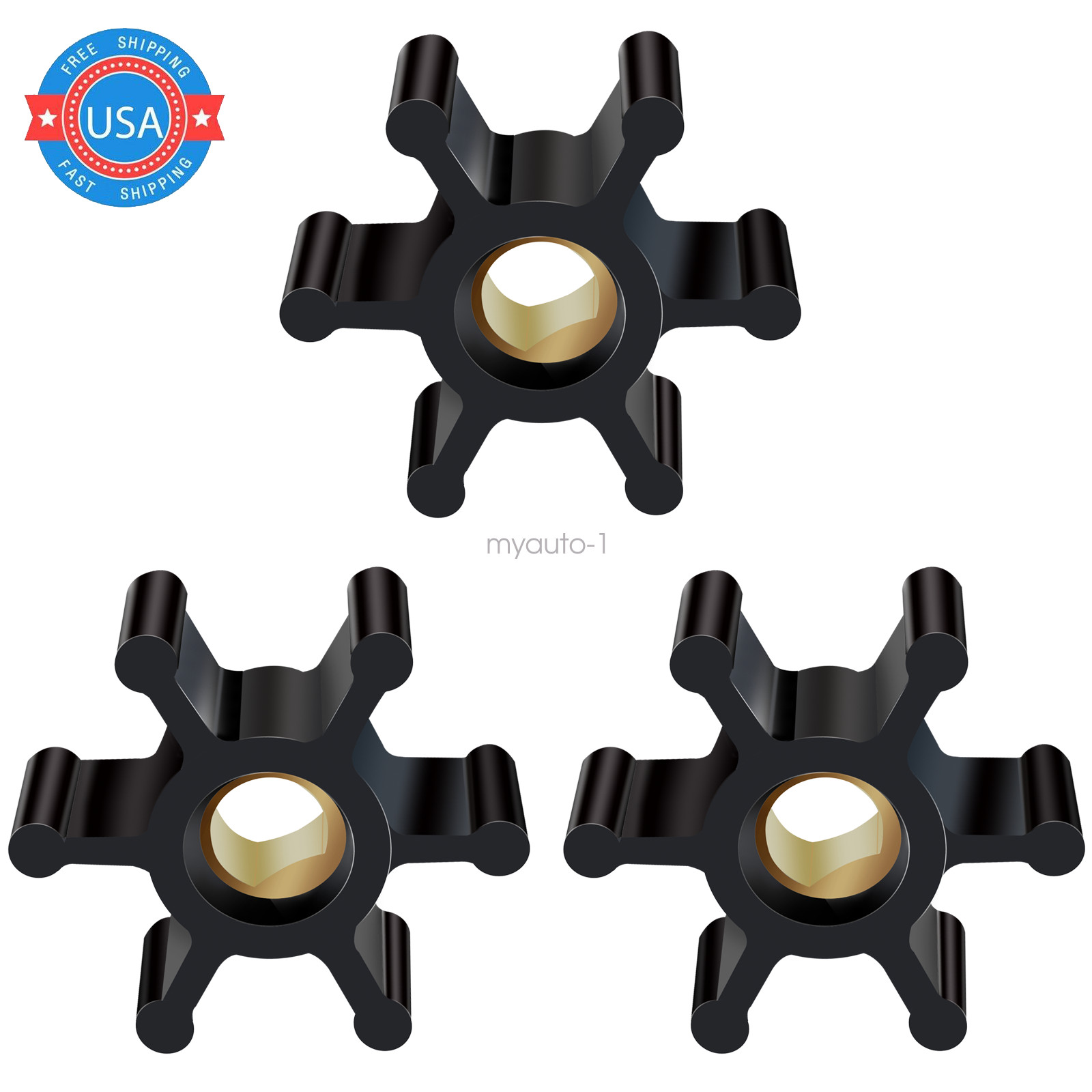 3 pack Impeller for Utility Water Transfer Pump Fits 1/10th HP & 1/12th HP