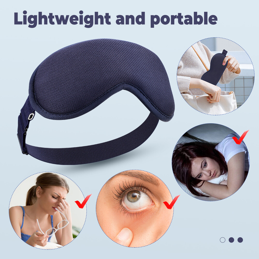 3D Cordless Heated Eye Mask Pad, Warm Compress For Puffy Eyes Dry Eye Relax Eye
