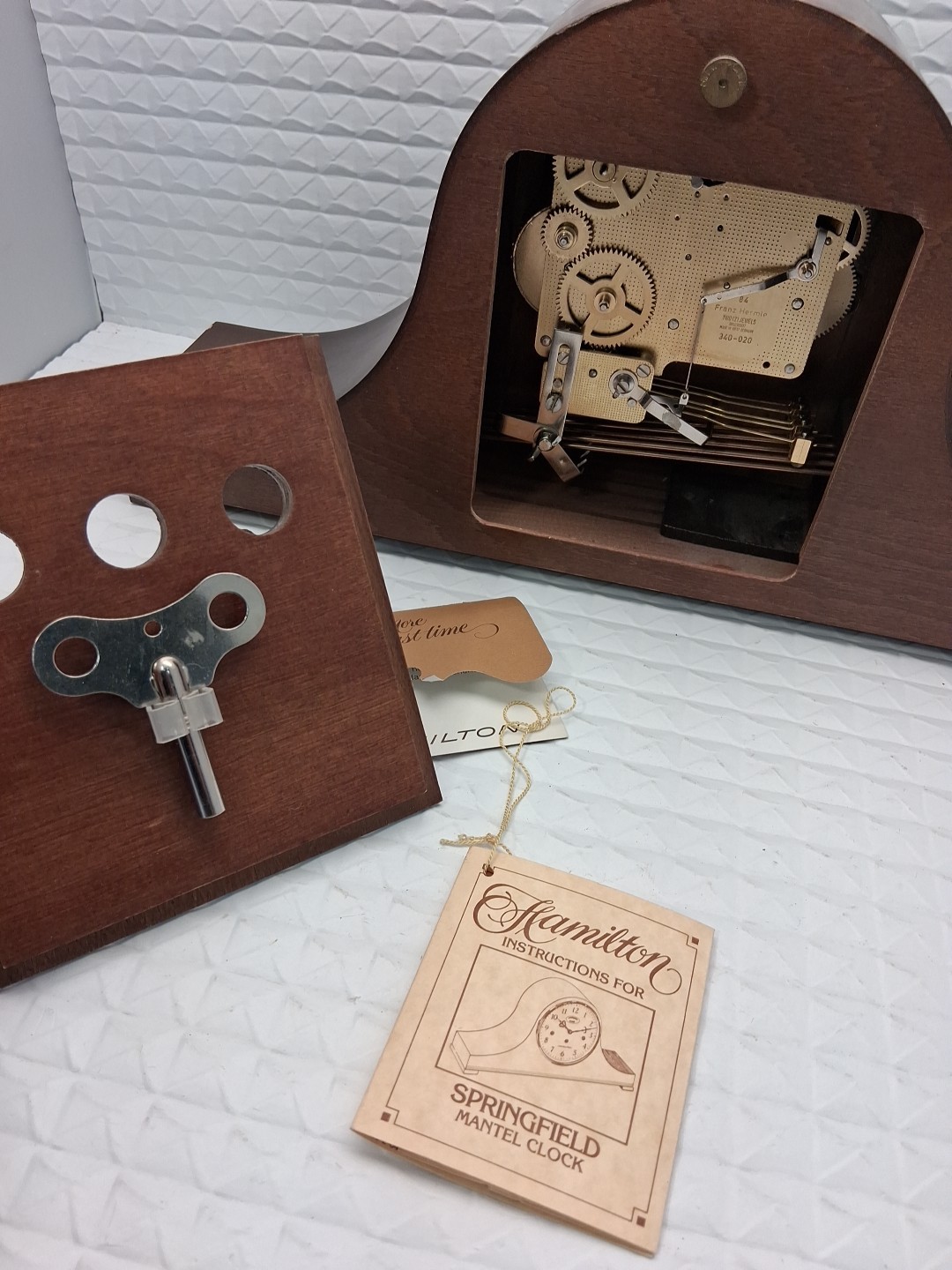 Vintage Hamilton Greenfield Manor Mantle Clock Made In Germany Working Beautiful