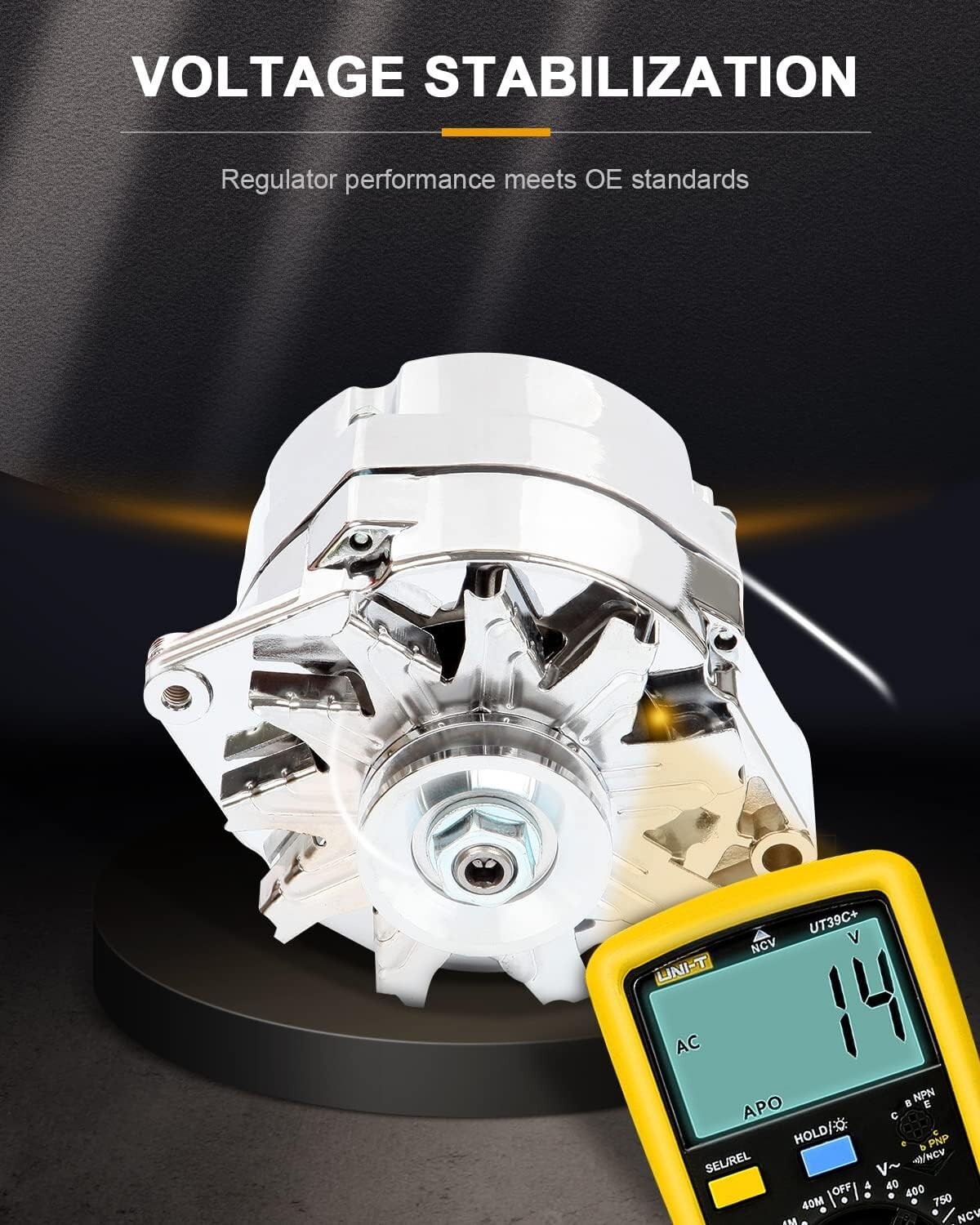 Alternator For Chrome BBC SBC Chevy 120Amp Street Rod GM 1 Wire 1975-1985 12V