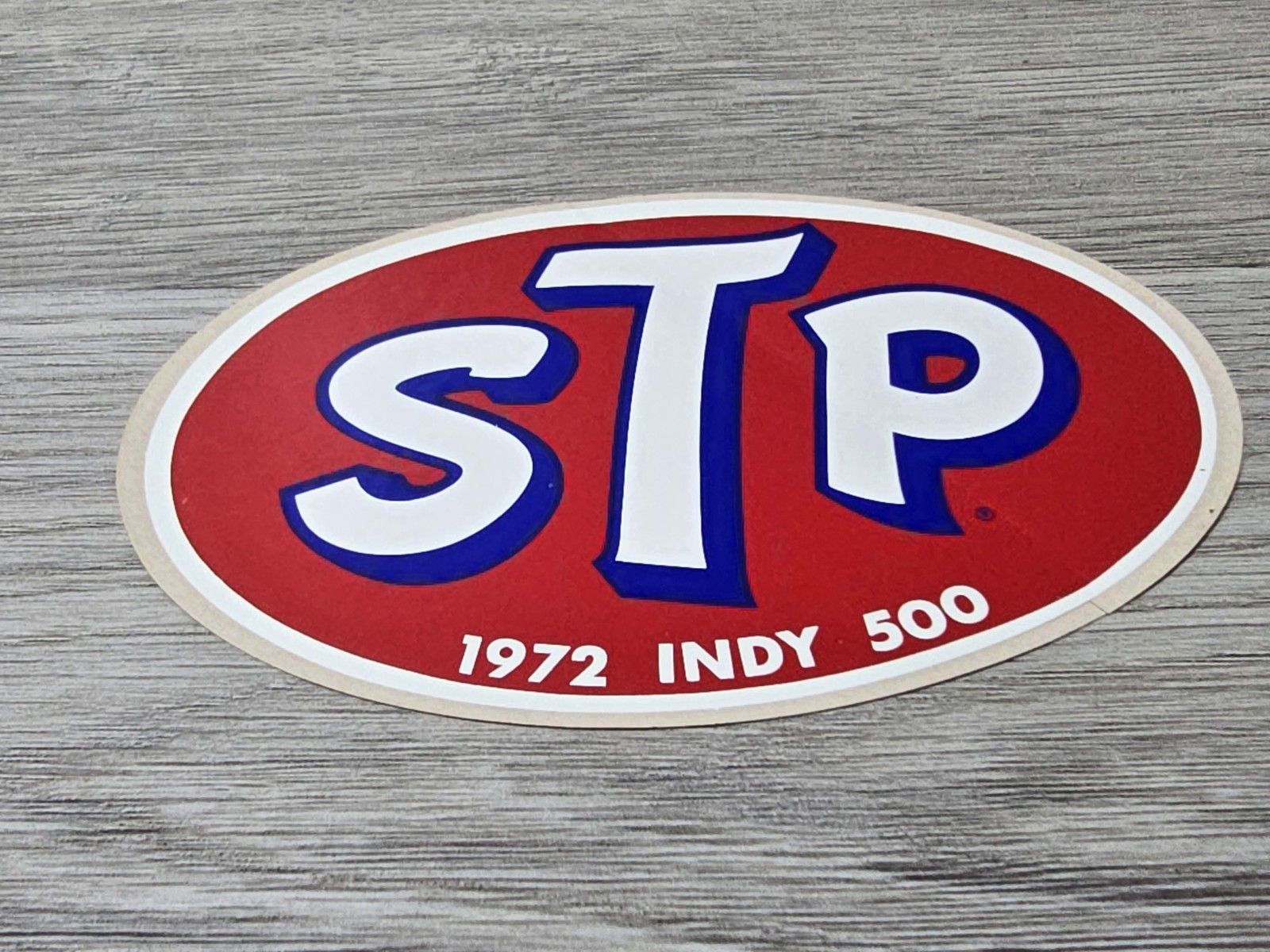 1972 STP Indianapolis Indy 500 Race Car Promotional Gasolina Sticker NOS