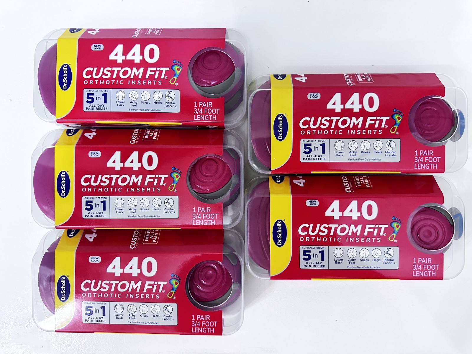 Dr. Scholls CF 440 Custom Fit Orthotic Inserts - Red New Sealed