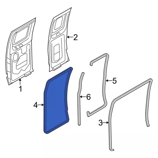 Genuine Ford Weather-Strip On Body 4C2Z1520709AB