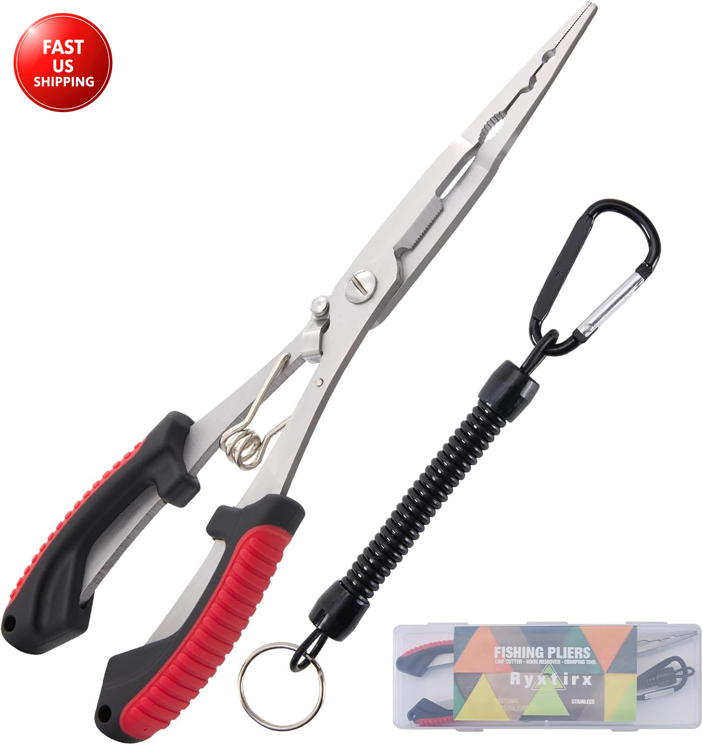 Saltwater Resistant Fishing Pliers,Needle Nose Pliers，Fishing Tool，Stainless Ste