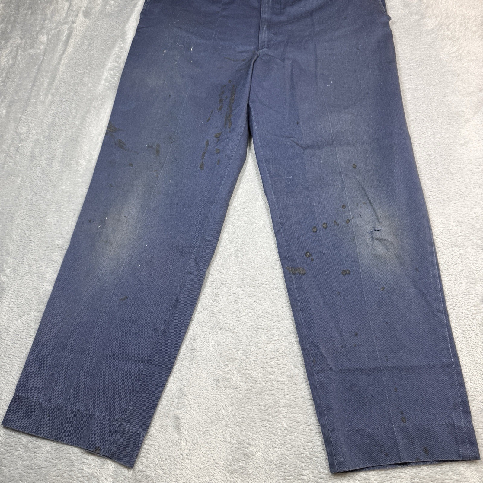Vintage Lee Chetopa Twill Sanforized Pants Men Fits 34X28 Blue Thrashed Stained