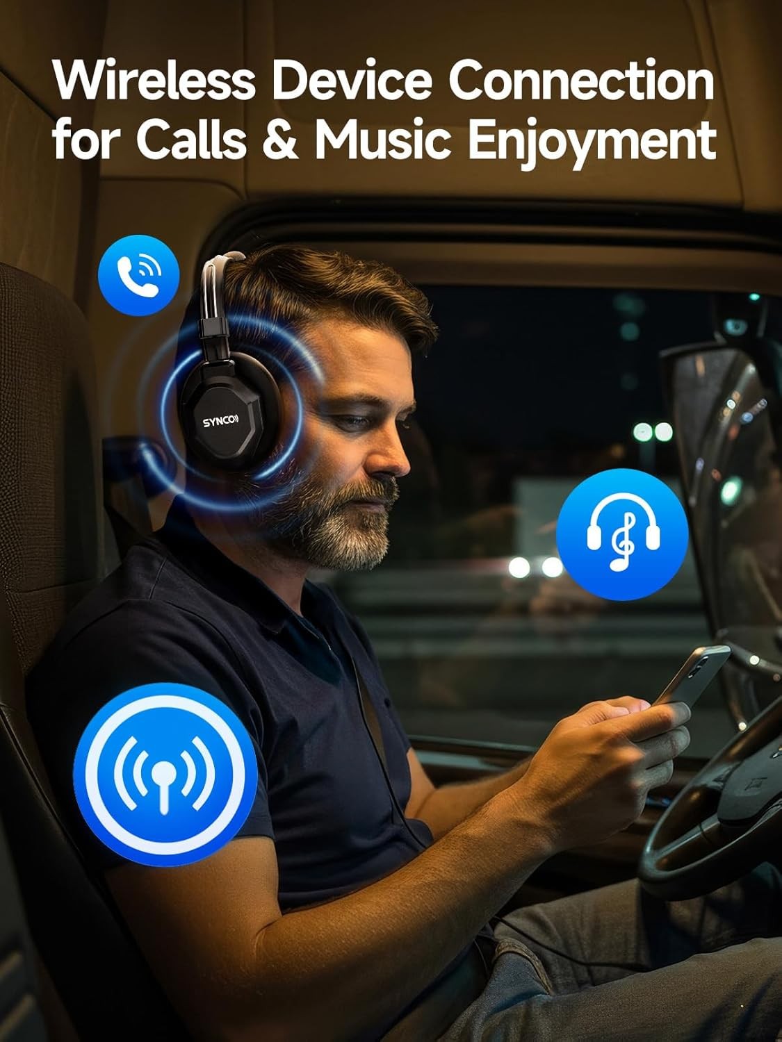 SYNCO XTALK XMAX5 Wireless Intercom Headset System 500m/1640ft Dual Ear 5Pcs/Set