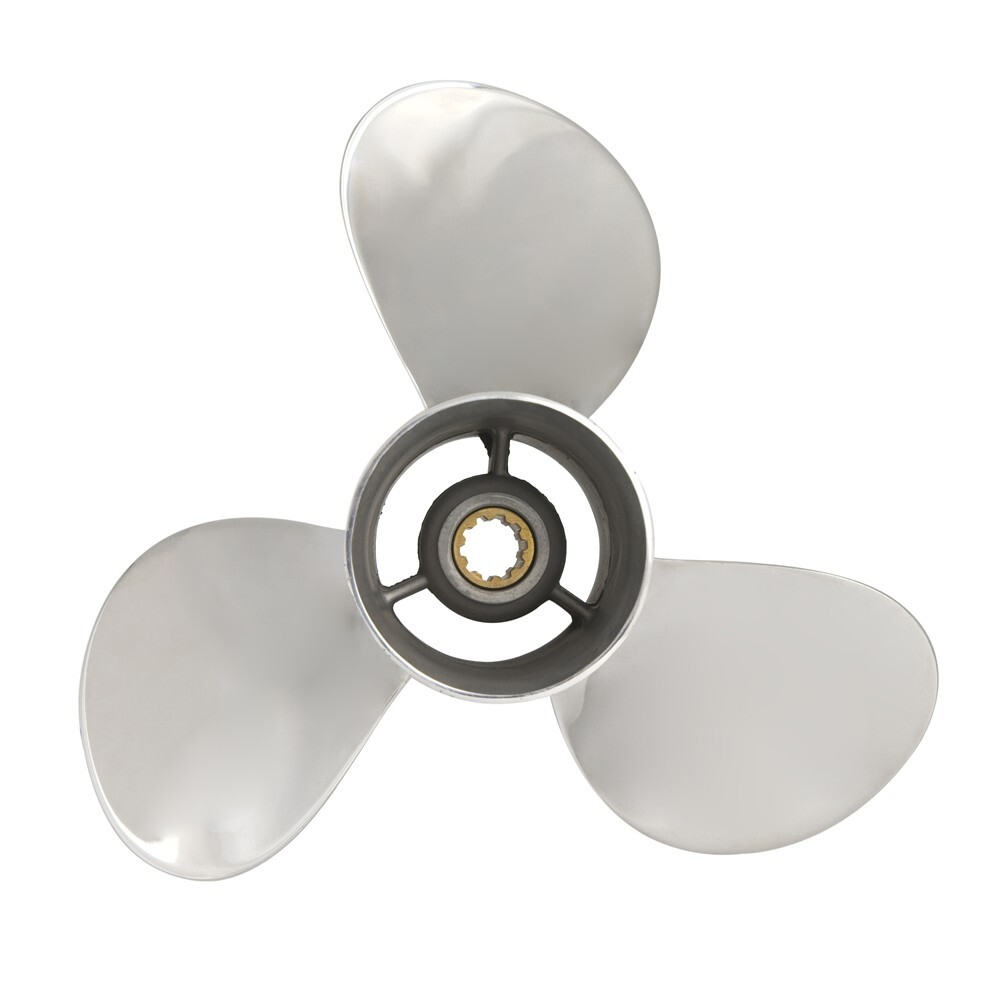 Outboard 9 7/8 x 10 1/2 Stainless Steel Propeller for Yamaha 20-30HP 10 Tooth,RH