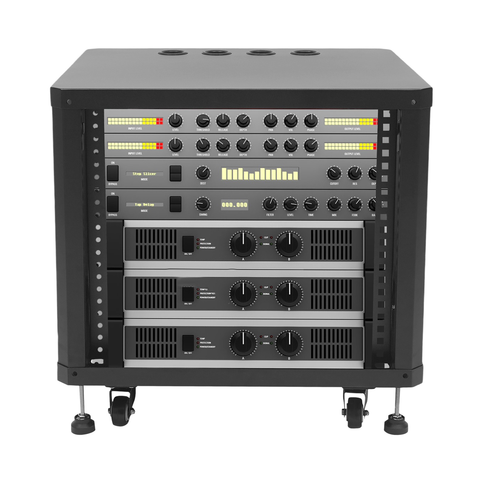 9U Rolling Server Rack Locking Network Cabinet Box Data Enclosure