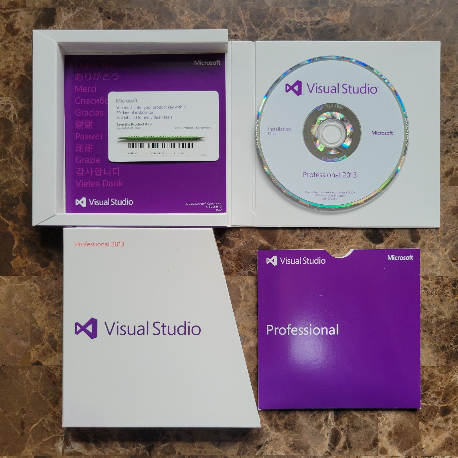 Microsoft Visual Studio 2013 Professional Full Version RETAIL Box