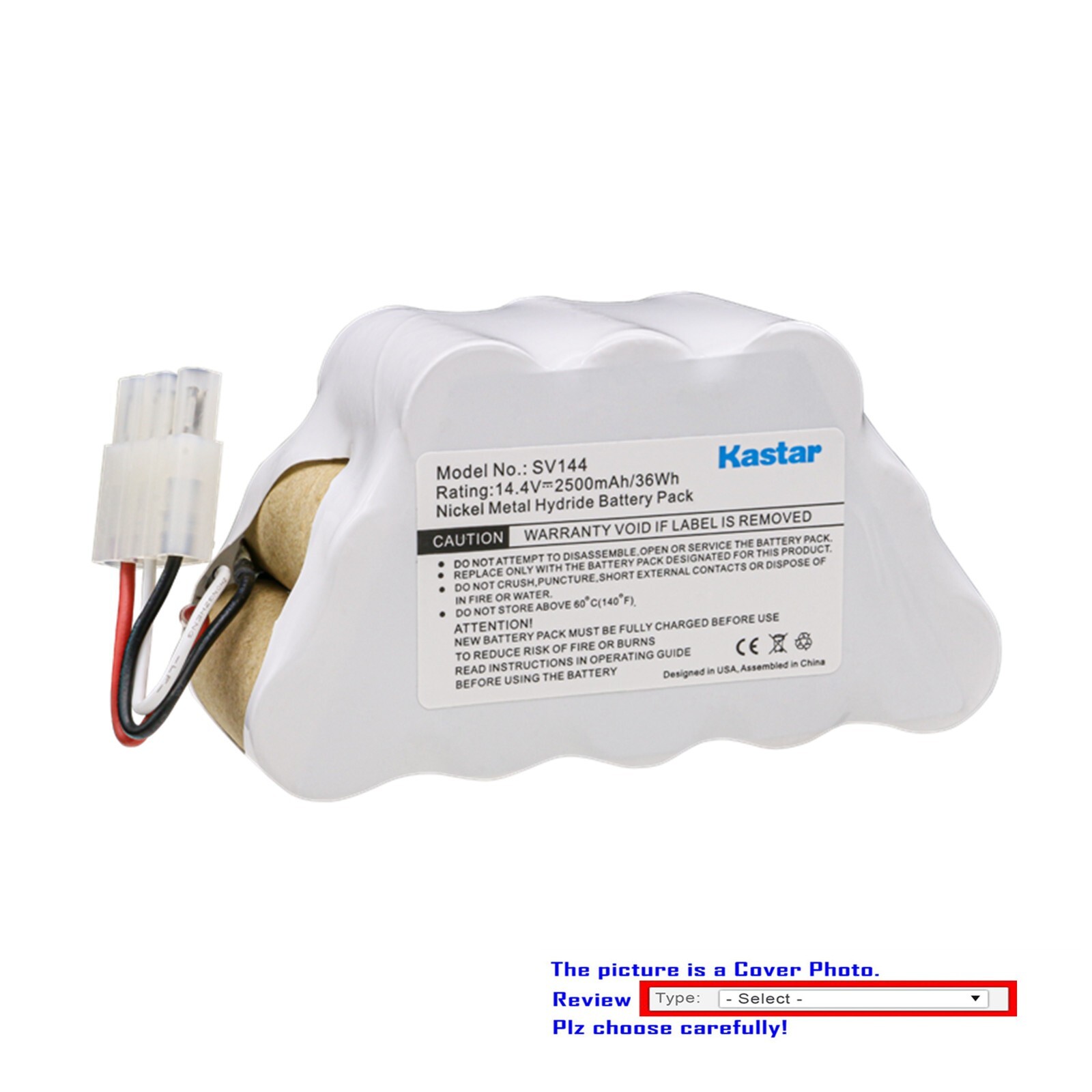 Kastar 14.4V Battery for Shark Shark XBT1106 SV1106 SV1112 Cordless Stick Vacuum