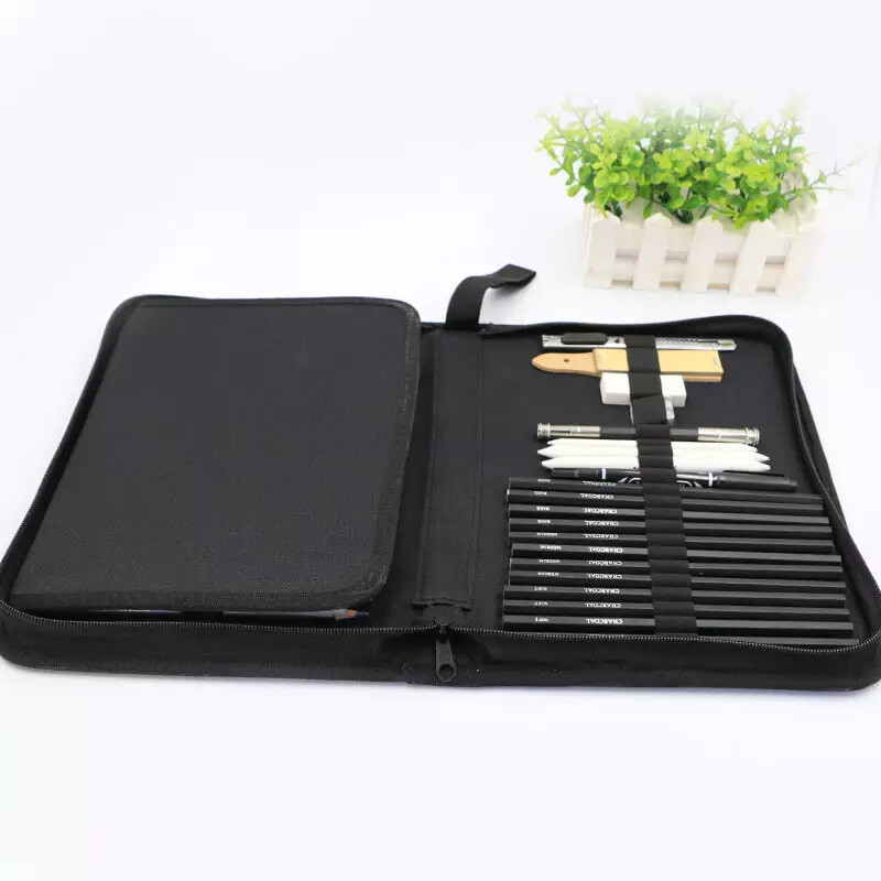71 pcs Professional Drawing Artist Kit Set Pencils and Sketch Charcoal Art & Bag