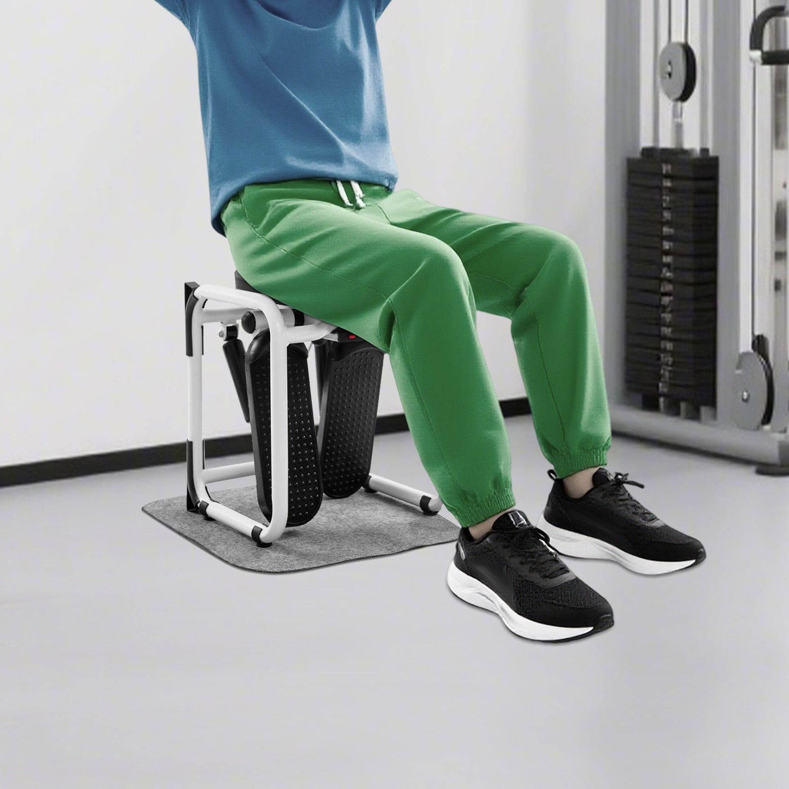 Multi-Function Stepper with Seat Mini Sport Stepping Machine for Home Exercise