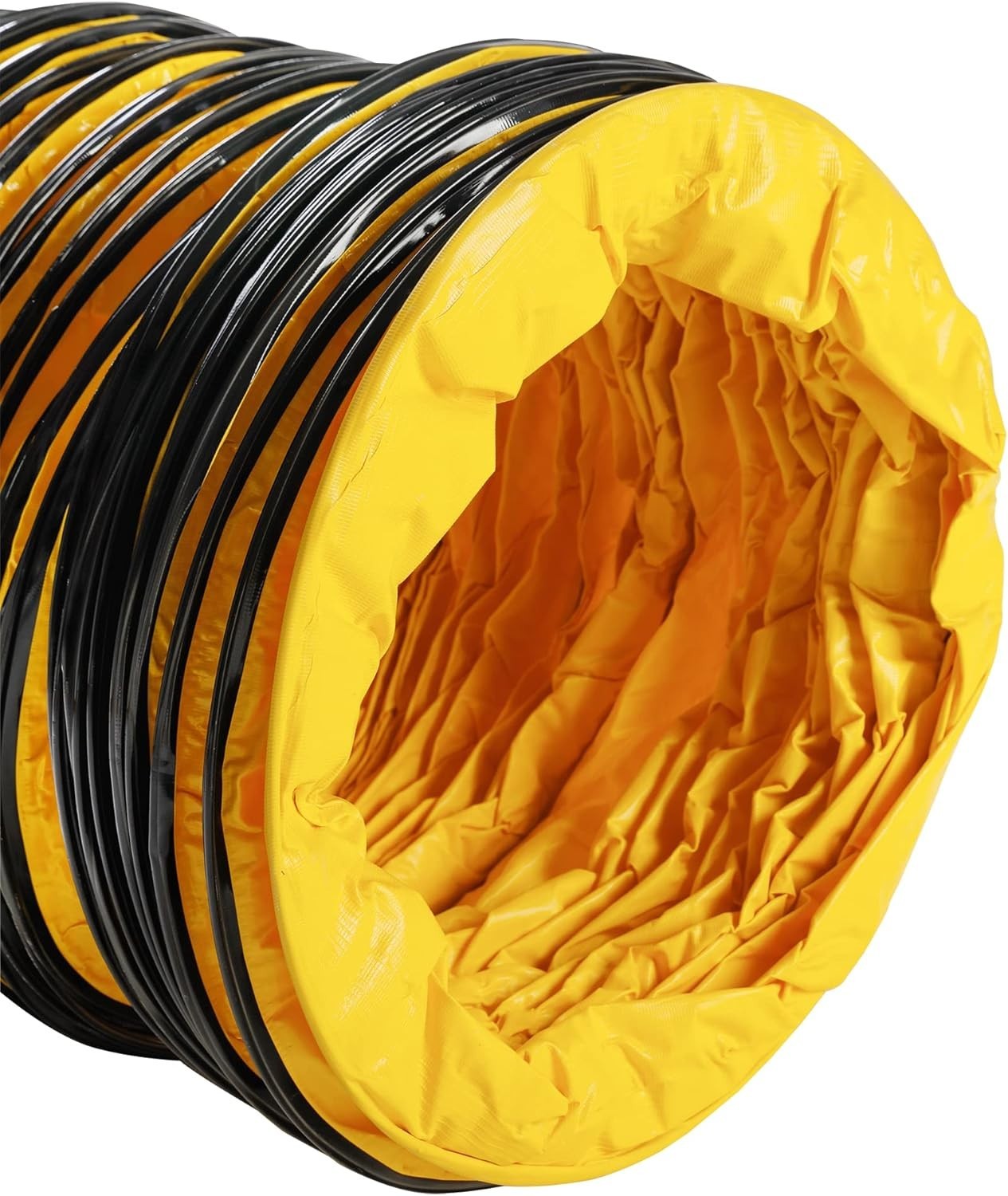 MOUNTO 25FT 8 Inch Flexible Duct Hose PVC Ventilation Ducting Exhaust Fan HVAC H