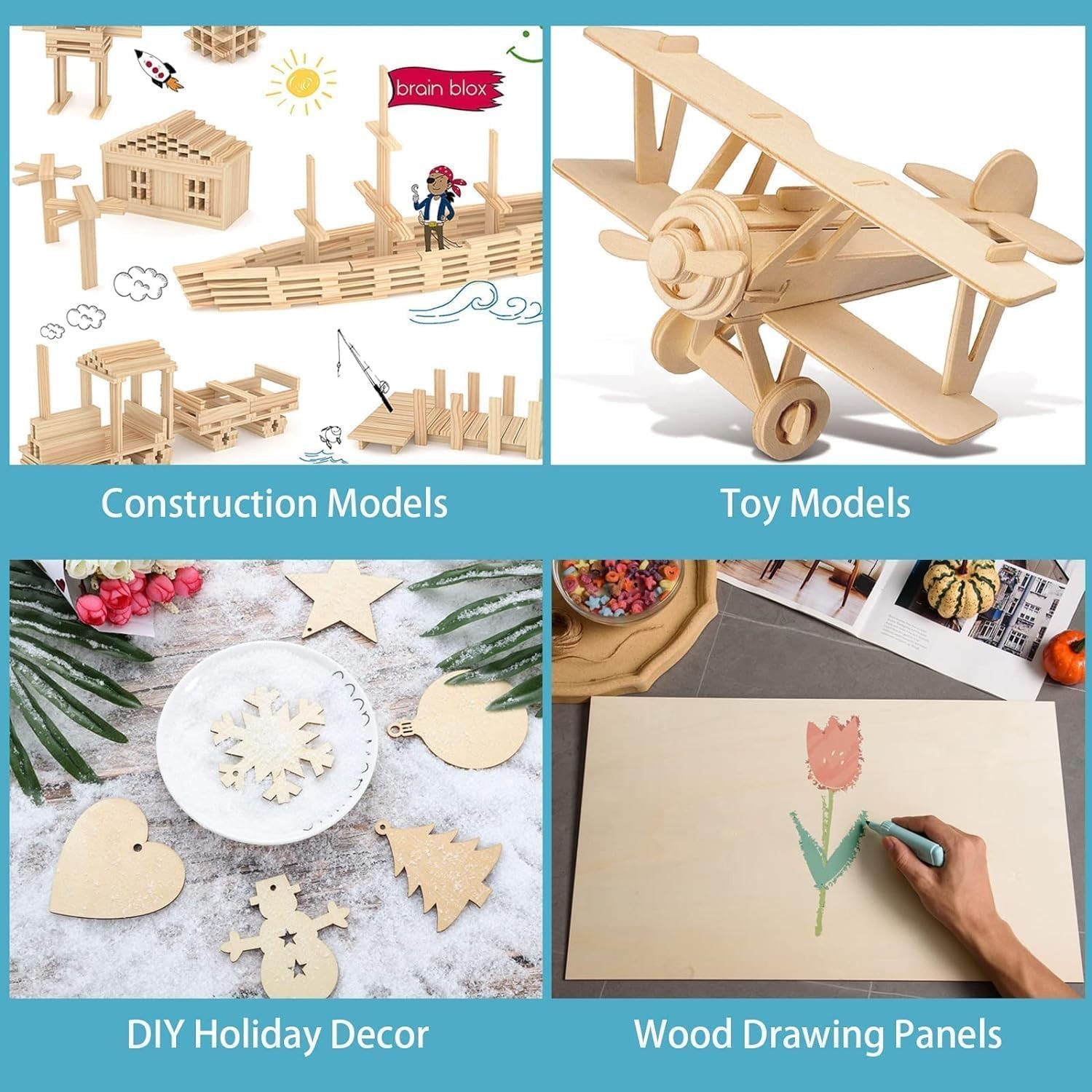 Basswood Sheets 12x16x1/16", 12 Pack Unfinished Plywood for DIY Crafts, Models