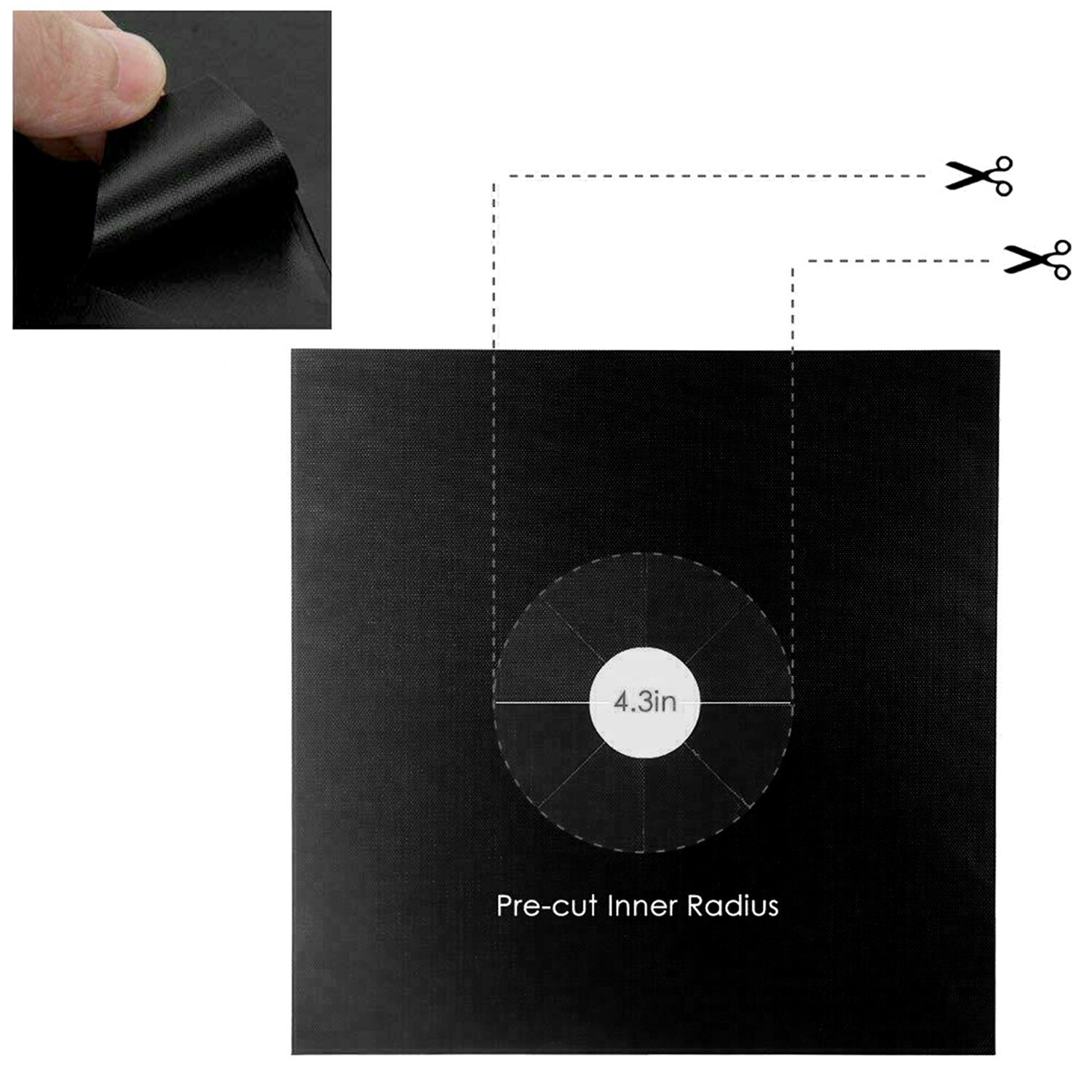 8 Reusable Non-Stick Gas Range Stove Top Burner Protectors - Easy Clean Liners