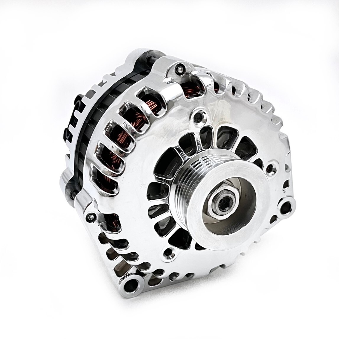 GM LS Alternator LS1 Truck 220 AMP AD244 4 Pin Connector 12V High Output Chrome