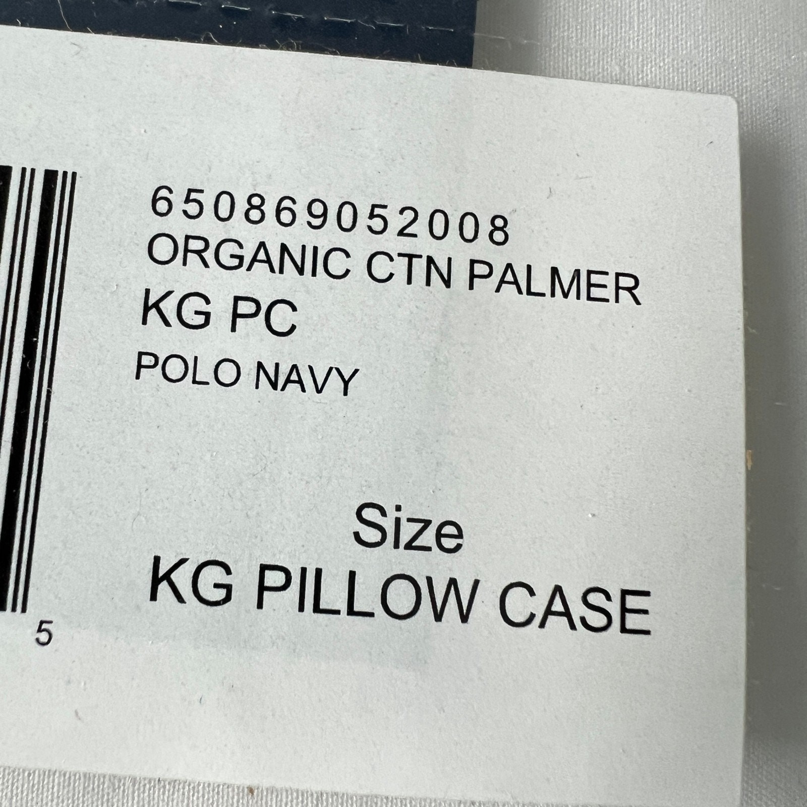 Ralph Lauren Palmer Percale Two King Pillowcases White Polo Navy Organic Cotton