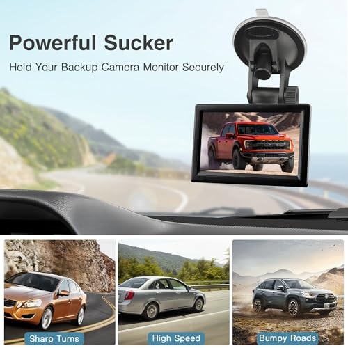 Backup Camera Monitor Mount,(4.3/5in) Rvs Rear View Camera Screen Mounting