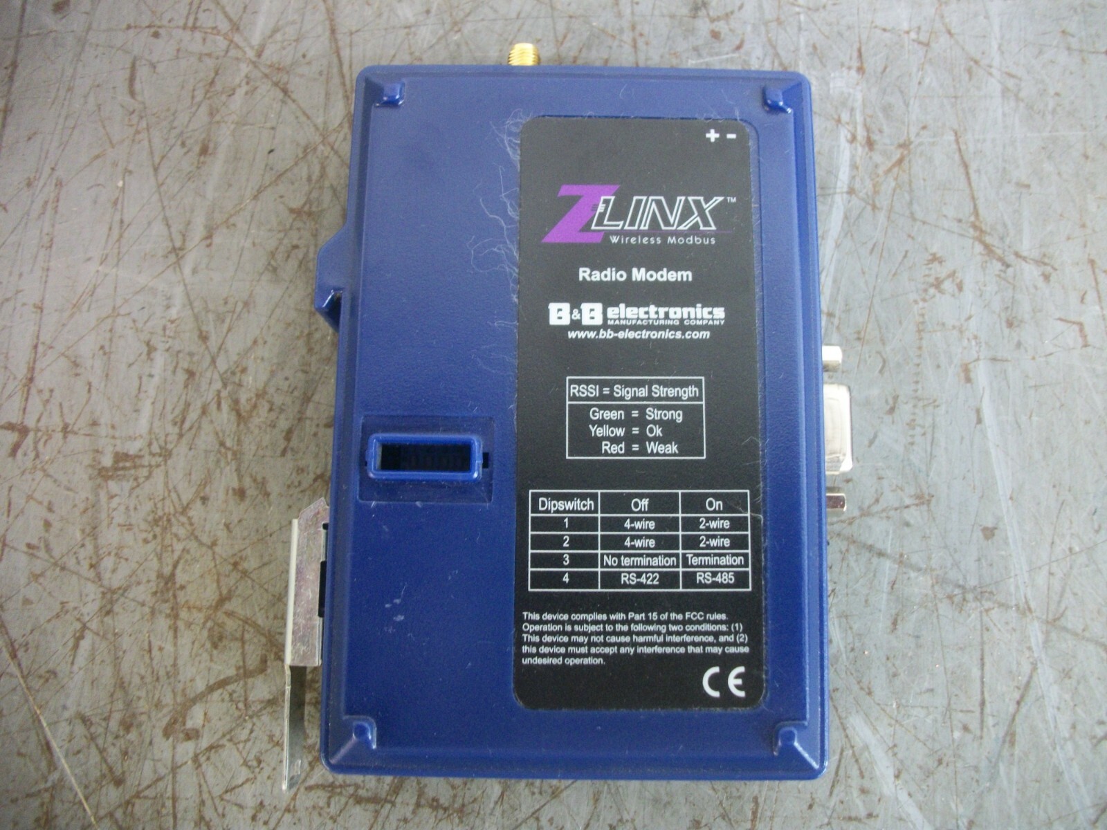 ADVANTECH B&B ELECTRONICS ZLINX WIRELESS MODBUS RADIO MODEM ZP24D-250RM-SR