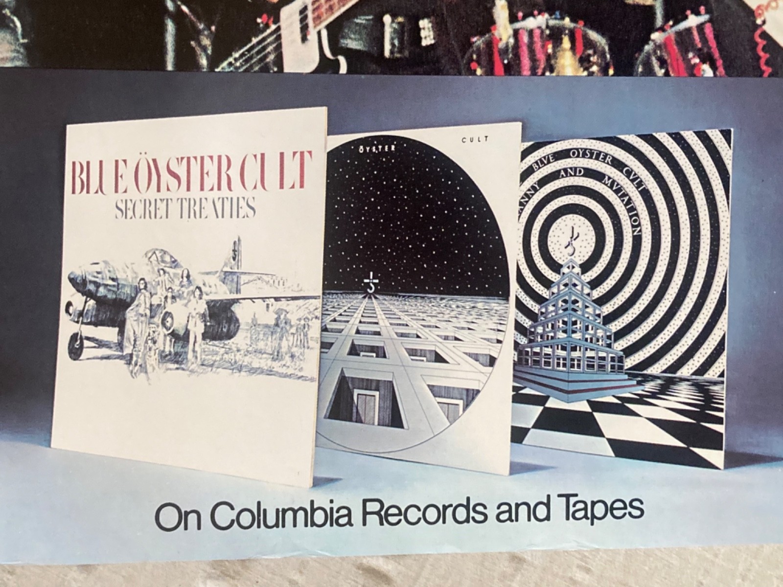 Blue Oyster Cult 1974 Promo Poster Secret Treaties Tyranny And Mutation N