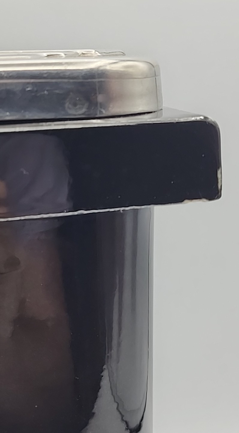 Hall Fountain Bar Liquor Dispenser Canister Pump Label "Brandy" Flaws READ BLUE