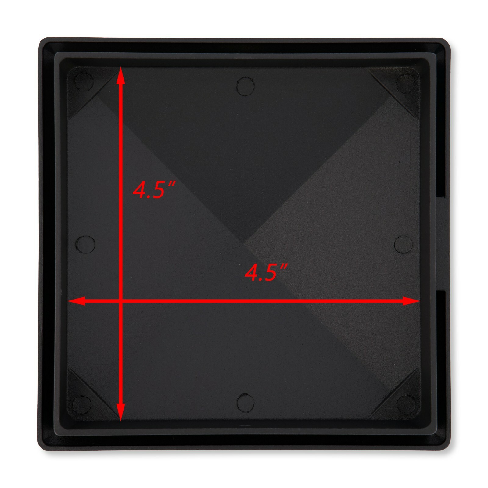 4.5" x 4.5" Heavy Duty Aluminium Pyramid Post Cap for Wood Posts - Black