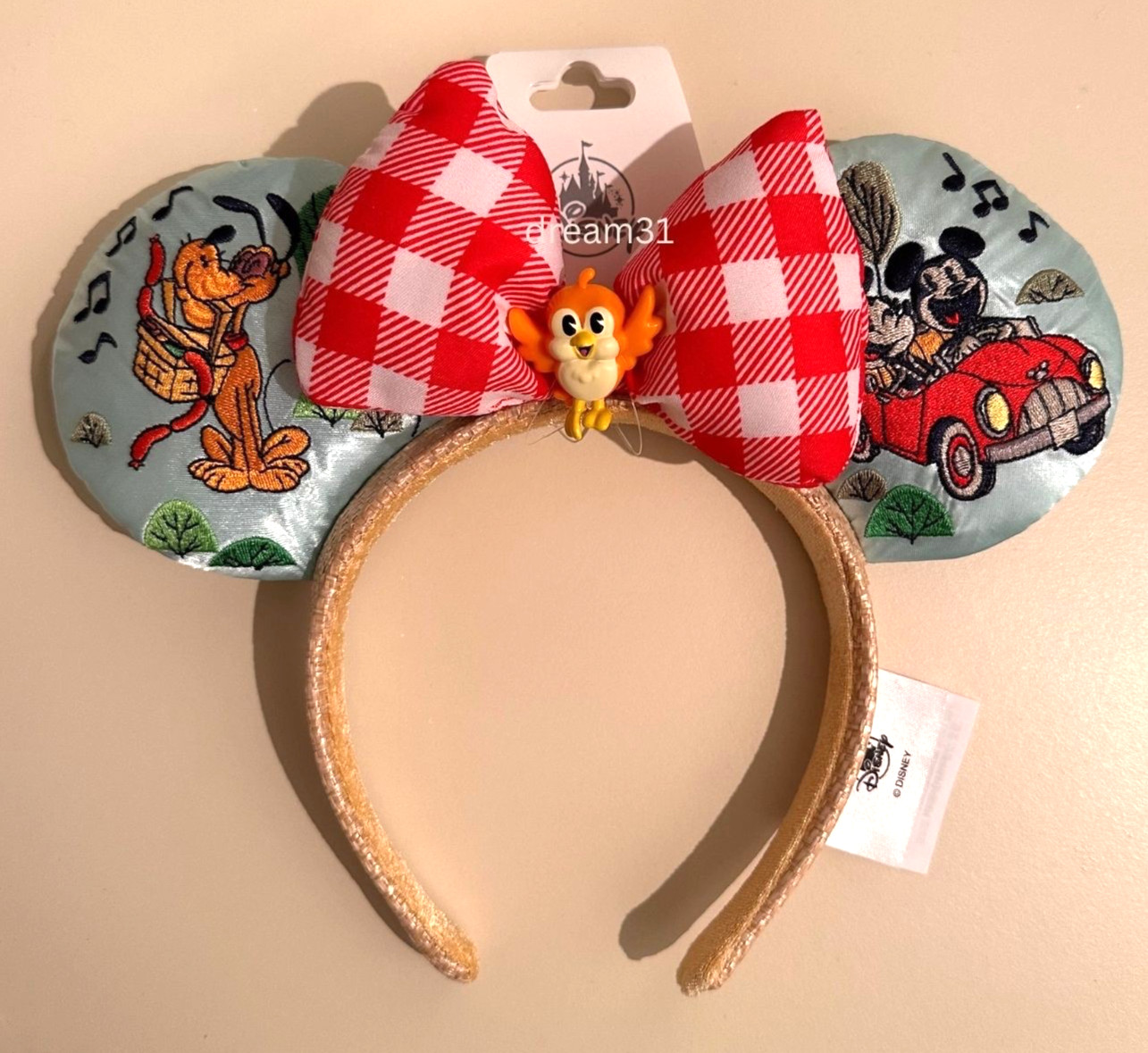 BNWT Disney Parks Mickey and Minnie's Runaway Railway Ears Headband Adult Chuuby