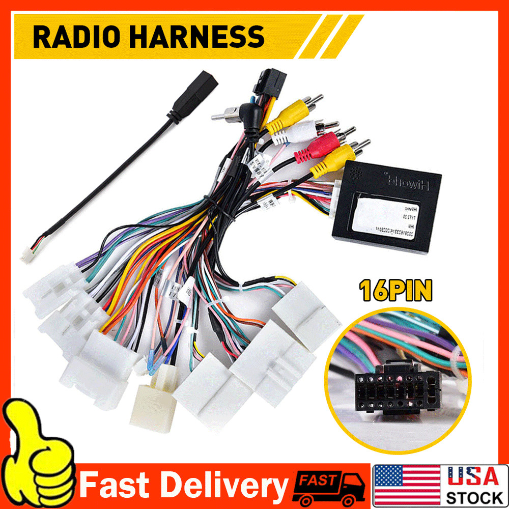 For Toyota Car Stereo Radio Power Harness Cable Wire Adapter Support JBL AMP US