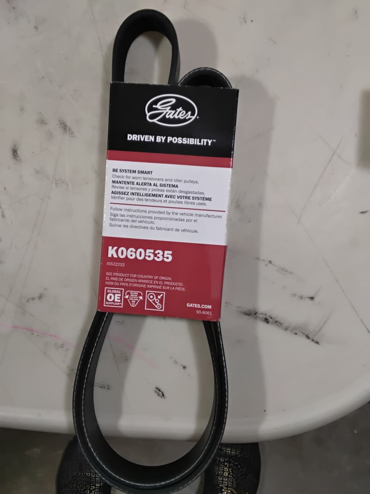 Gates K060535 Micro-V Serpentine Drive Belt