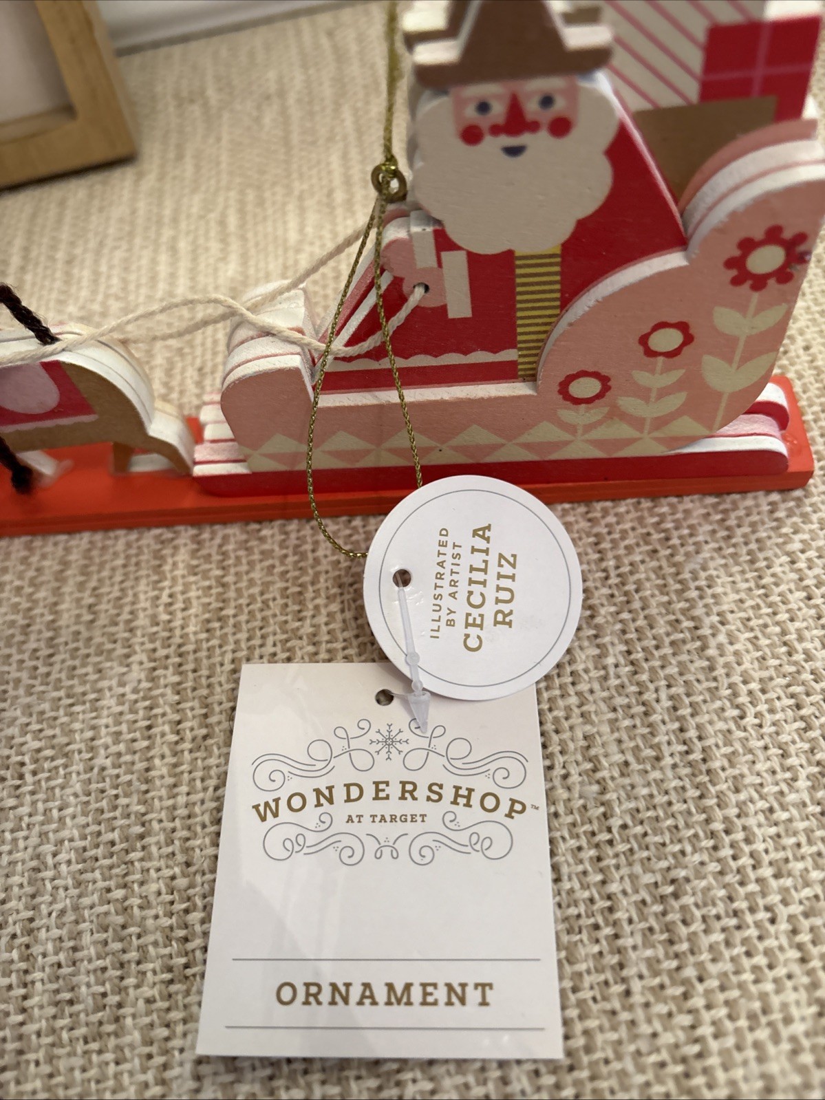 Wondershop Target Christmas Ornament Cecilia Ruiz Mexico Santa Claus Donkey NWT