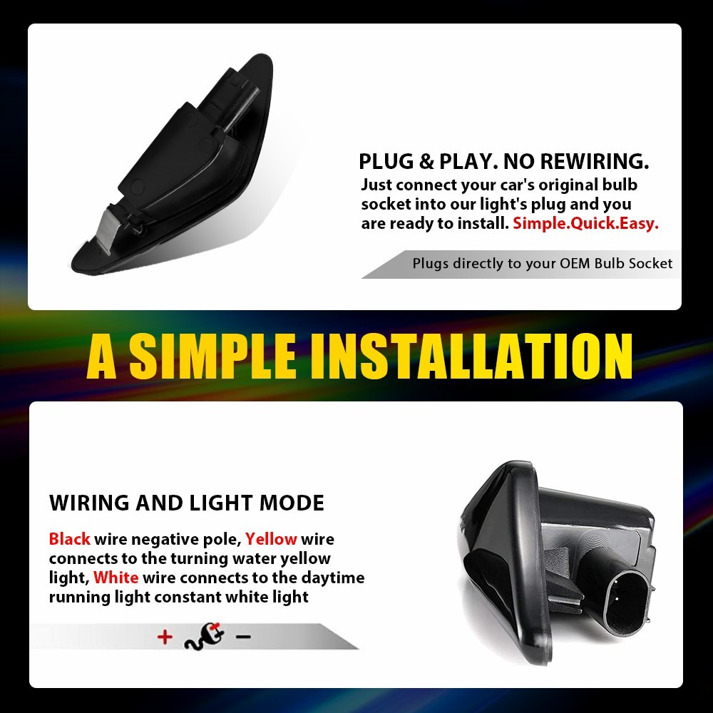 Smoked LED Fender Side Marker Light Turn Signal For BMW X3 F25 X5 E70 X6 E71 E72