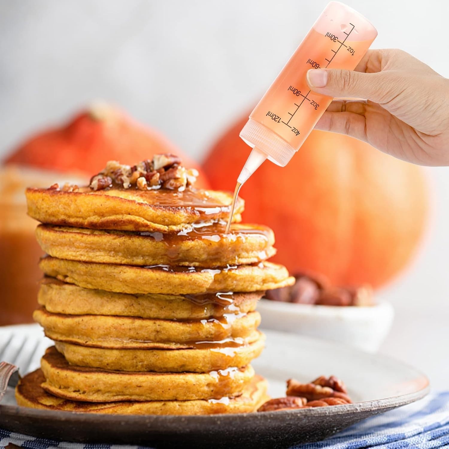 22-Pack 4oz Squeeze Bottles – Plastic Condiment Squirt Bottles w/ Red Tip Caps