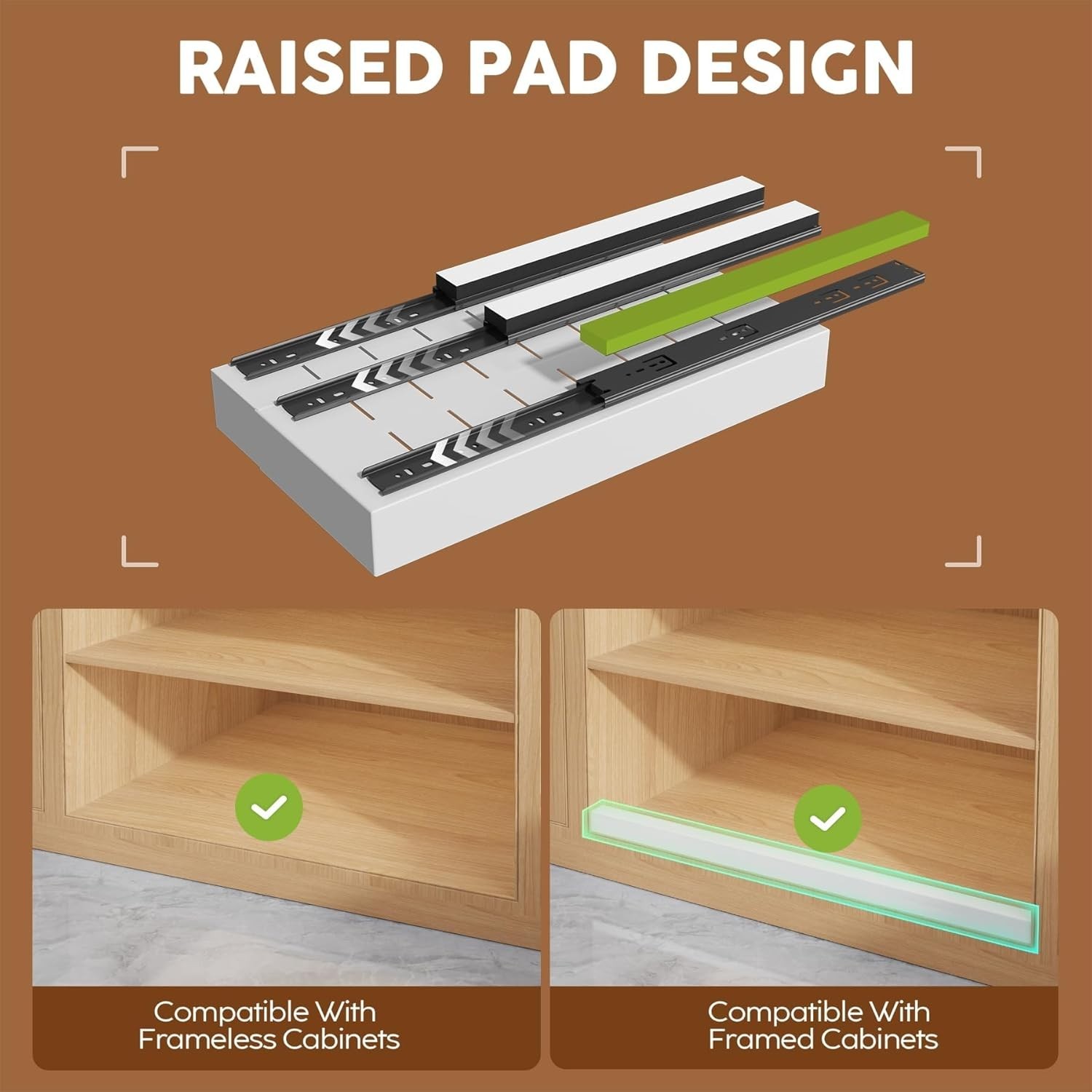 2pk Pull Out Cabinet Organizer, Expandable (9"-14") HD Slide Out Drawers