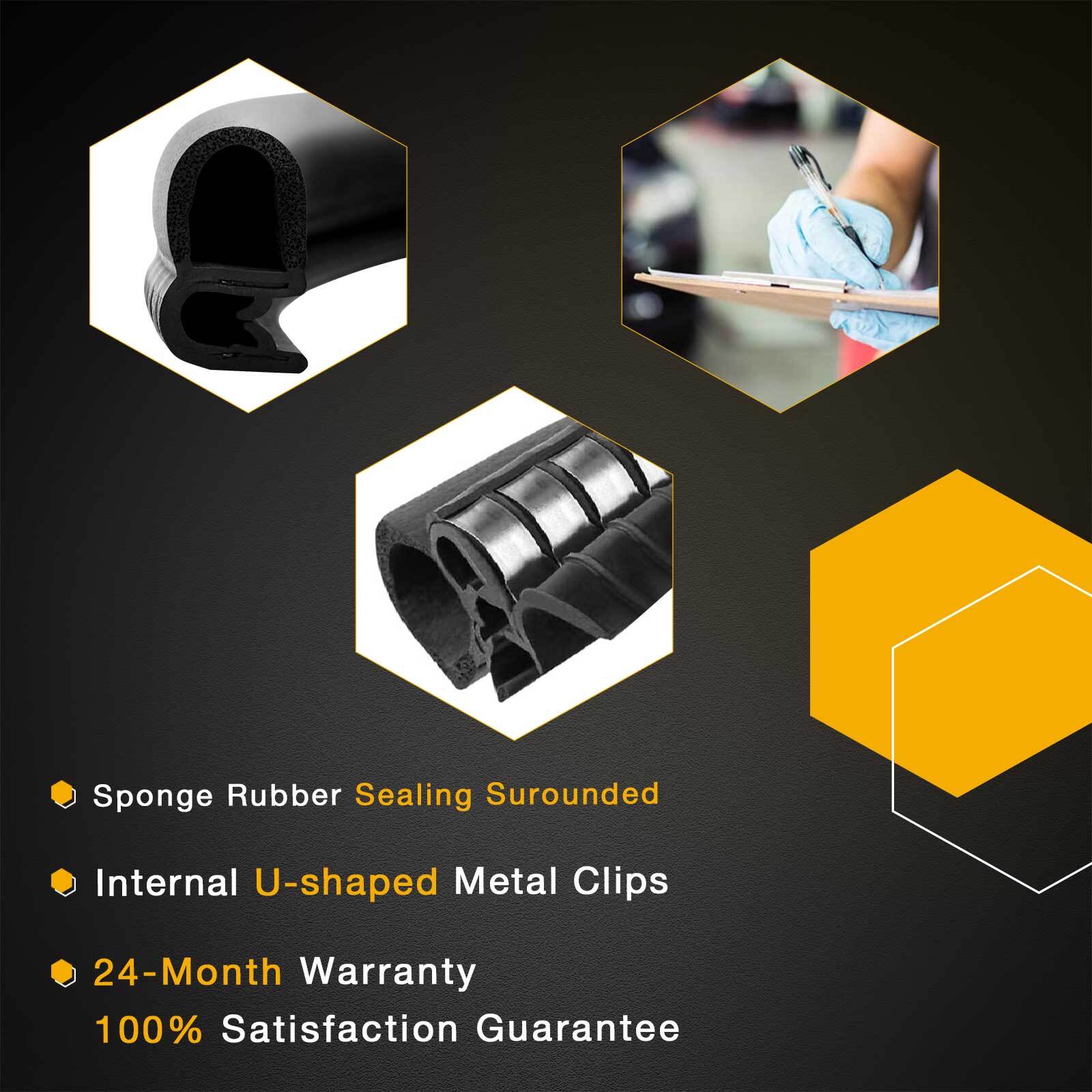 2X Rubber Door Weatherstrip Seals Set For Chevy GMC Suburban C/K 1500 2500 3500