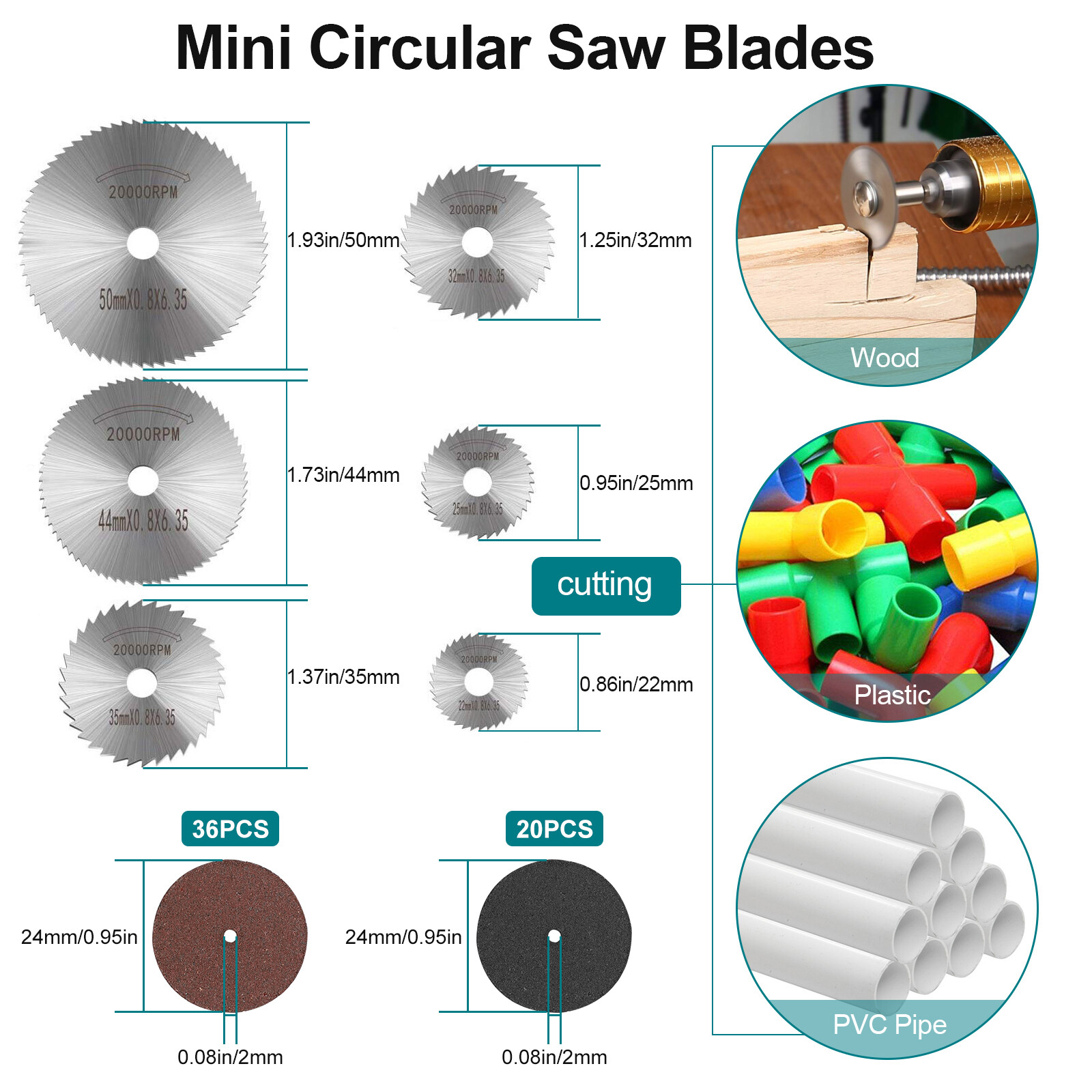 88x Diamond Cutting Wheel For Dremel Rotary Tool Die Grinder Metal Cut Off Disc