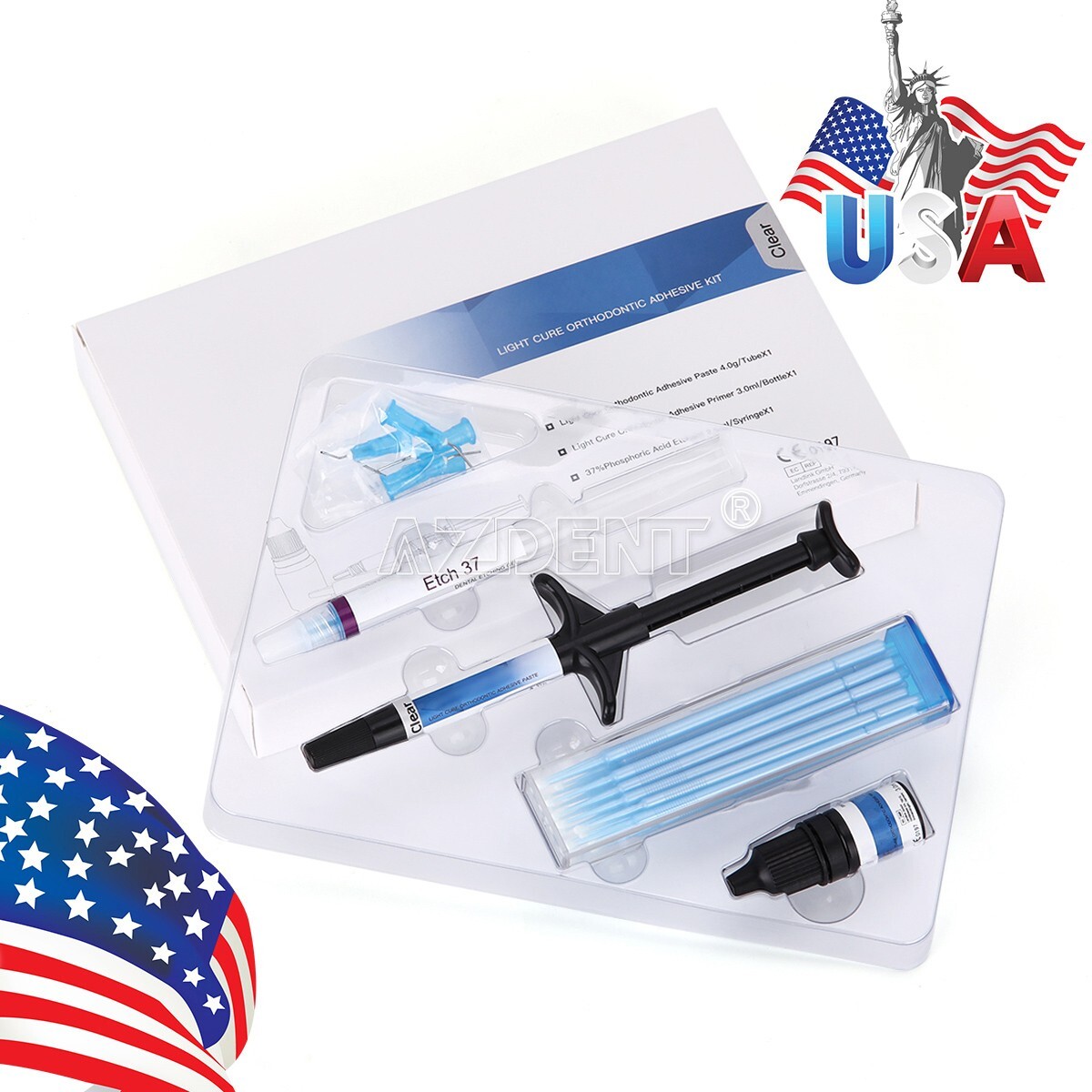 Kit de adhesivo fotosolidificado para ortodoncia dental para Unión de soporte