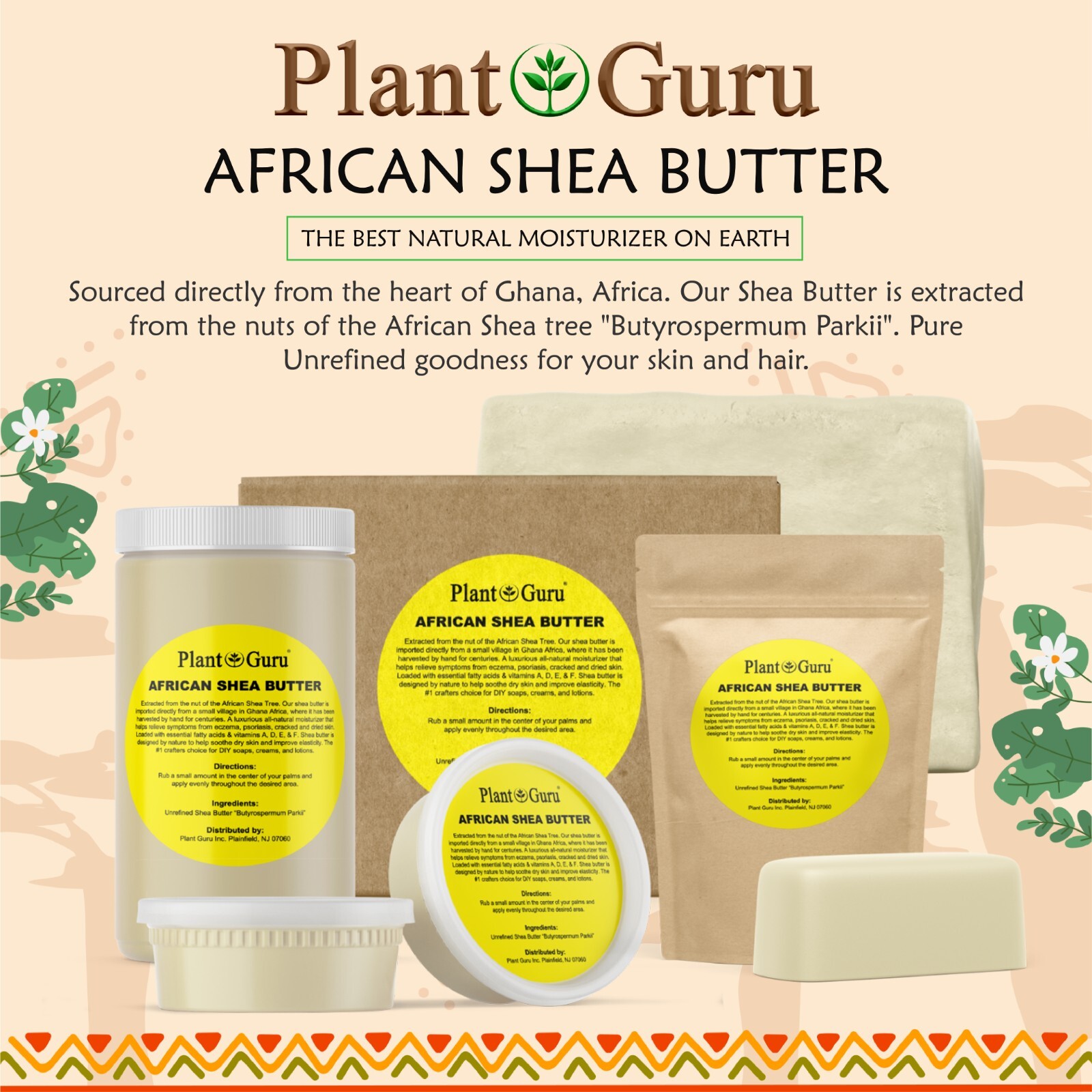 Raw African Shea Butter IVORY 100% Pure Natural Unrefined Organic Bulk Wholesale