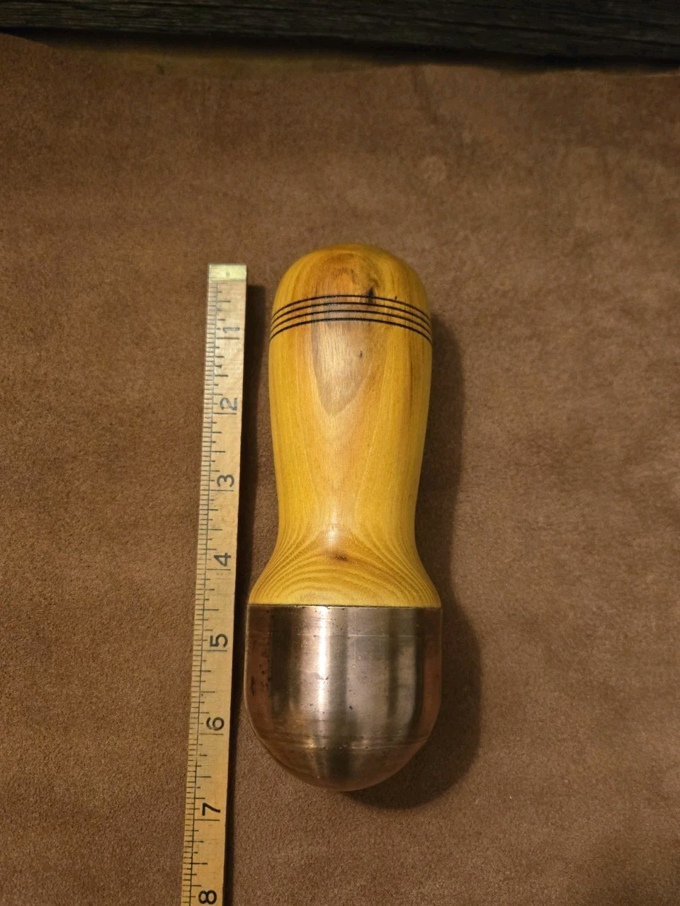 2-1/8" 1lb-10Oz Lead Filled CopperBopper,Osage,Flint knapping tools,Handmade