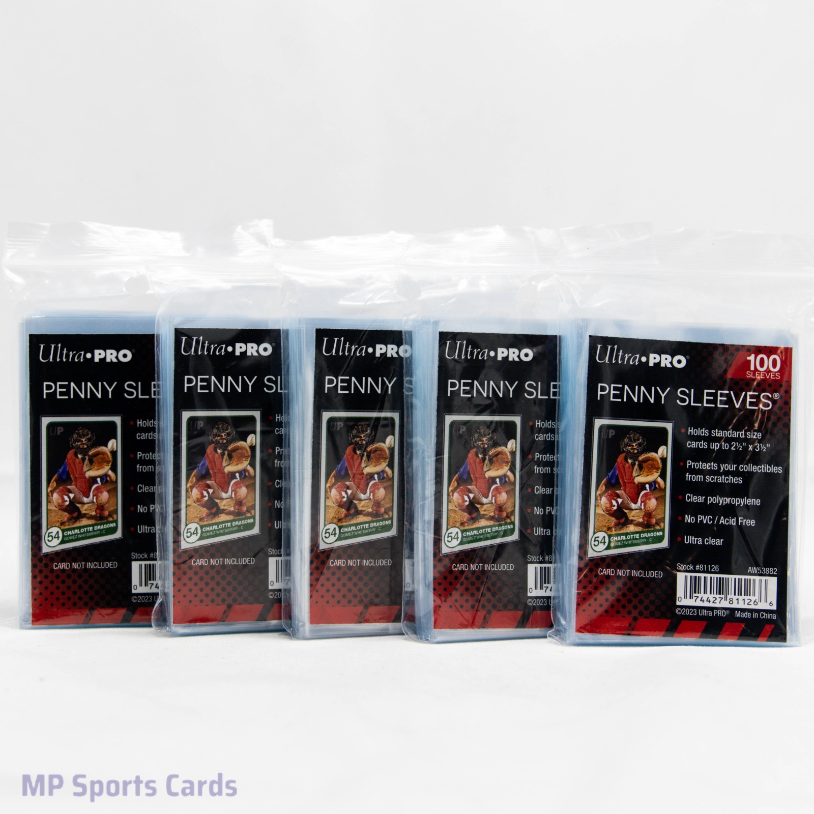 (5) Ultra Pro Soft Penny Card Sleeves 100ct Standard Size Cards Free Shipping!