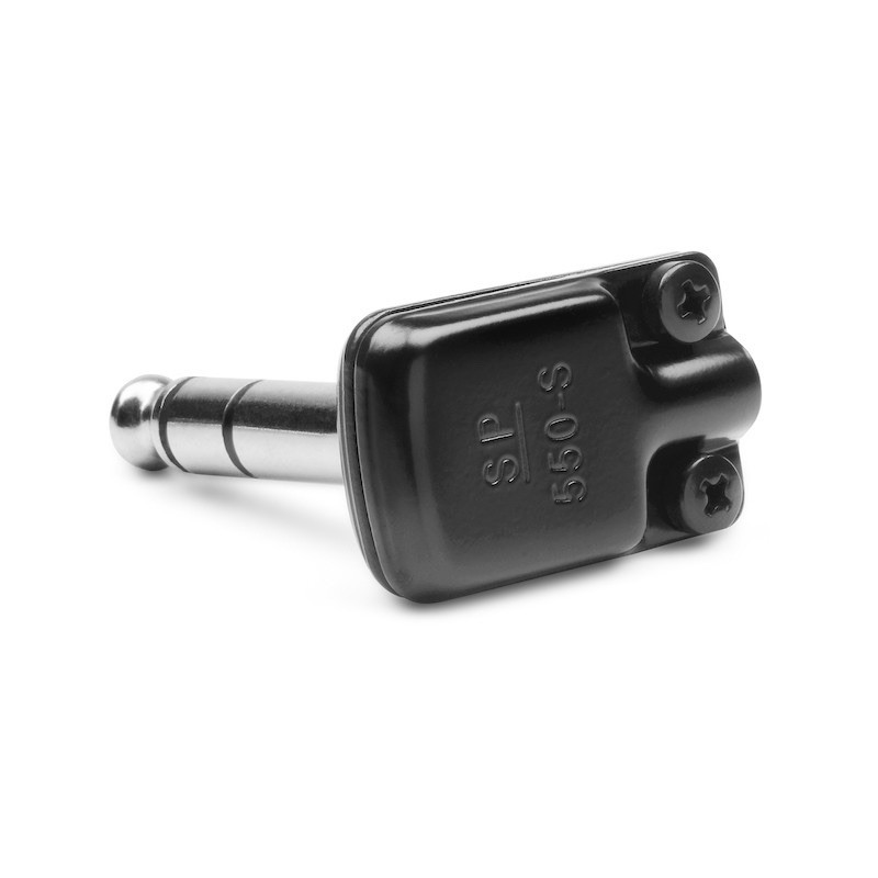 Squareplug SP550-SBK Low Profile Right Angle TRS/Stereo Plug, Black