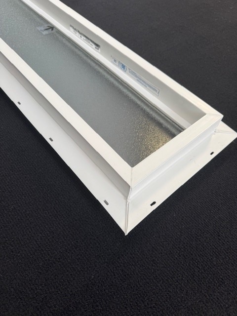 Made in the USA Kinro 36x8 Fixed Glass Double Pane Vinyl Window Obscured Glass