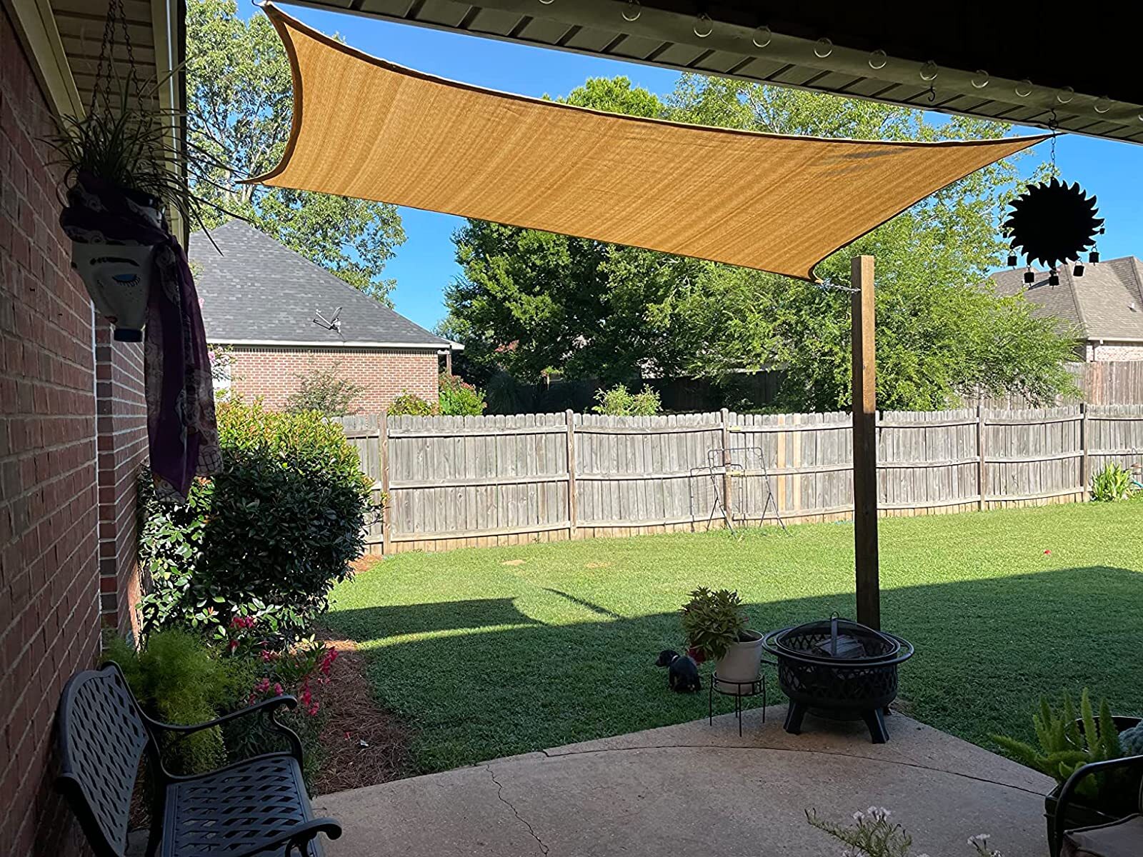 Outdoor Sun Shade Sail Rectangle UV Canopy Sunshade Cover For Garden Pool Yard