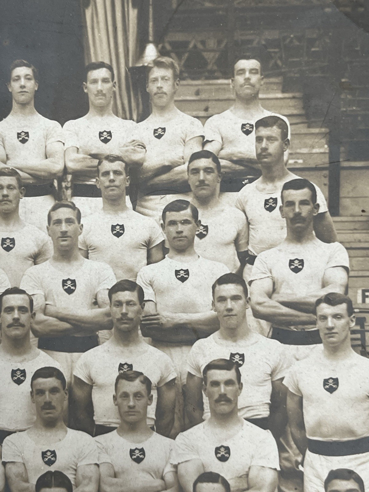 The Royal Welsh Welch Fusiliers Gymnasium Team Black & White Photograph Mounted