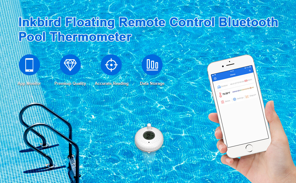 INKBIRD Bluetooth Pool Floating Thermometer Temperature Meter Swimming Spas Pond